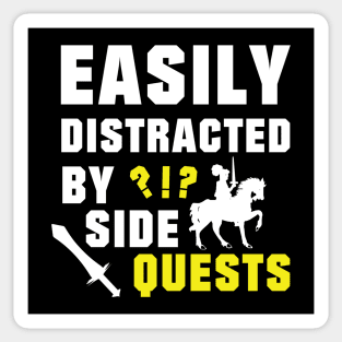 Easily Distracted By Side Quests Procrastination Sticker